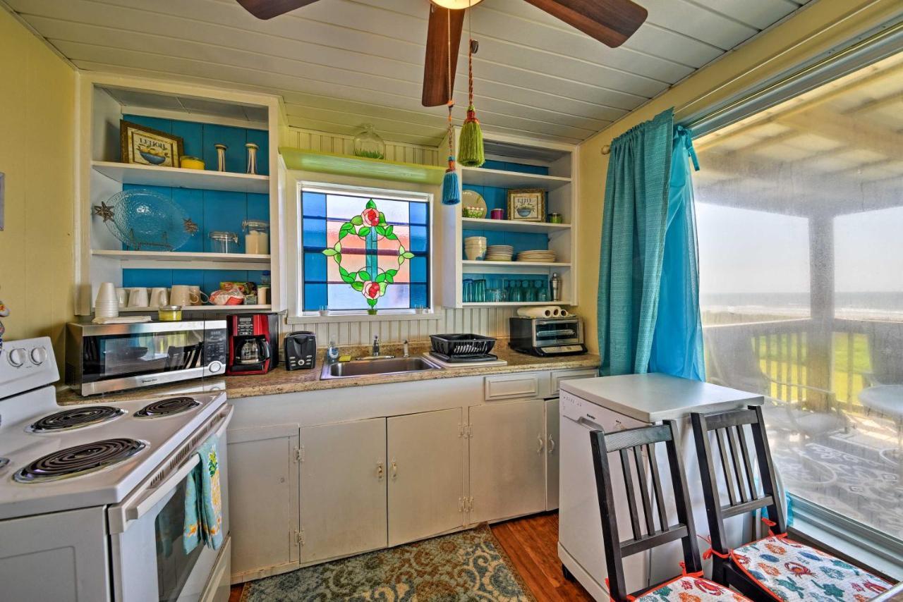 Galveston Beach House With Private Deck And Gulf Views ภายนอก รูปภาพ