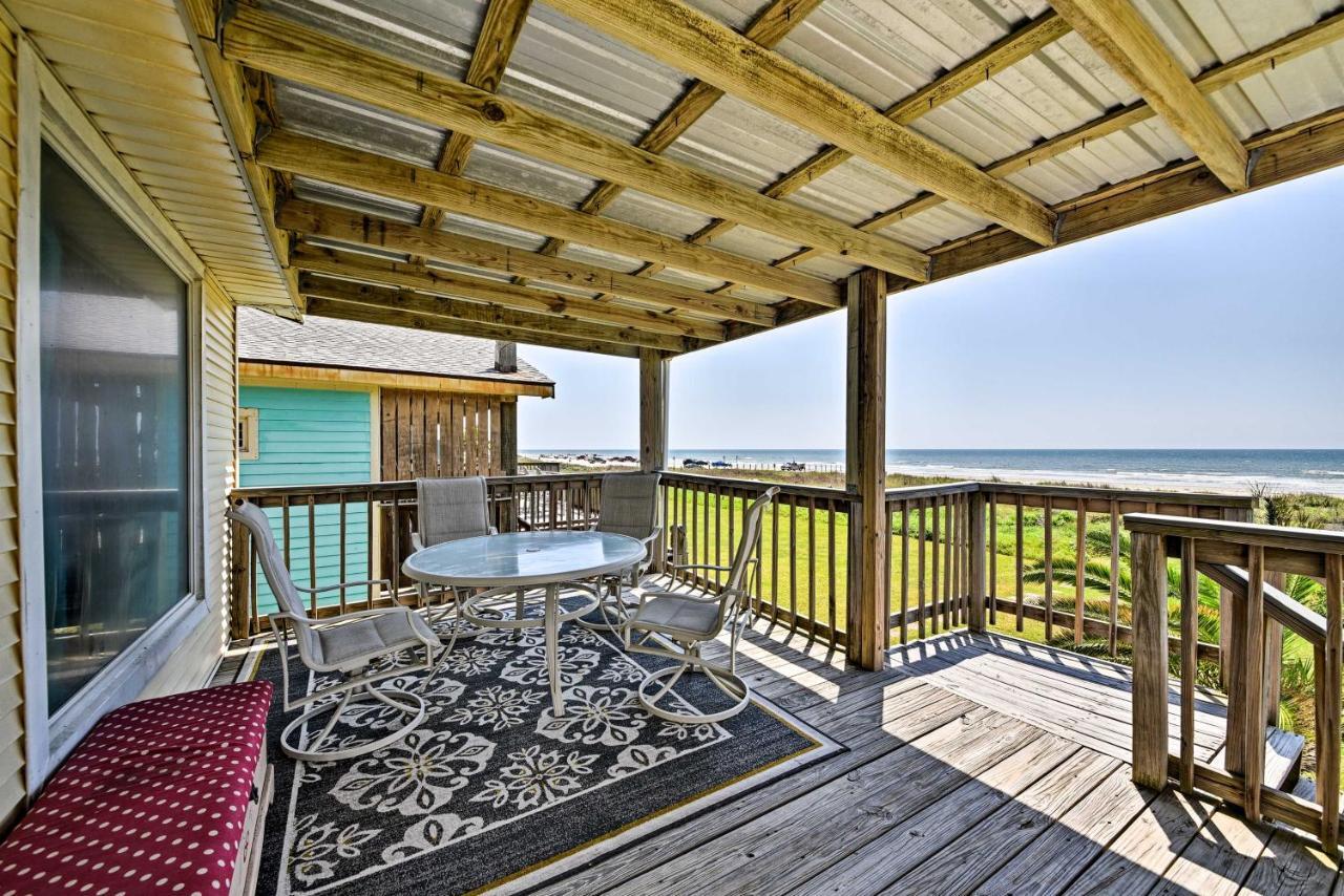 Galveston Beach House With Private Deck And Gulf Views ภายนอก รูปภาพ